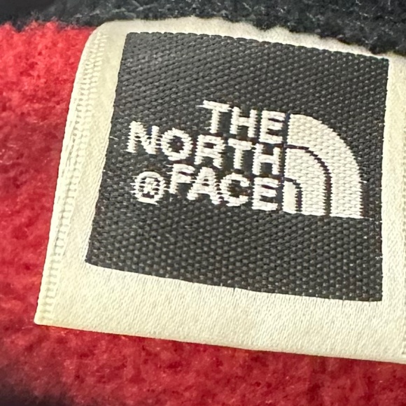 The North Face Mens Sz Small Fleece Vest Jacket Red Full Zip Base Layer - Picture 4 of 5